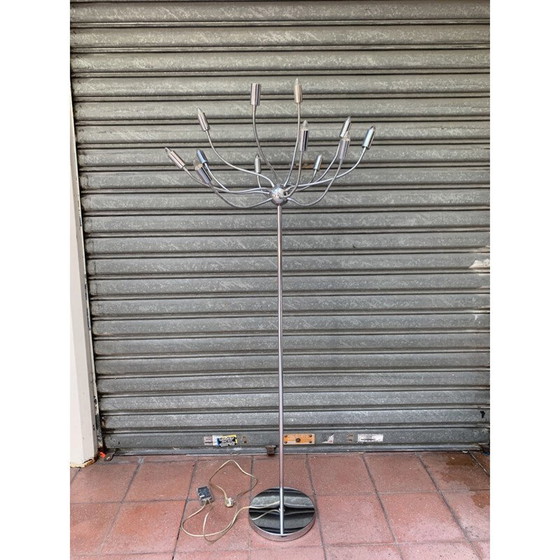 Image 1 of Vintage Medusa-Lampe aus Edelstahl mit 12 beweglichen Armen, Frankreich 1978