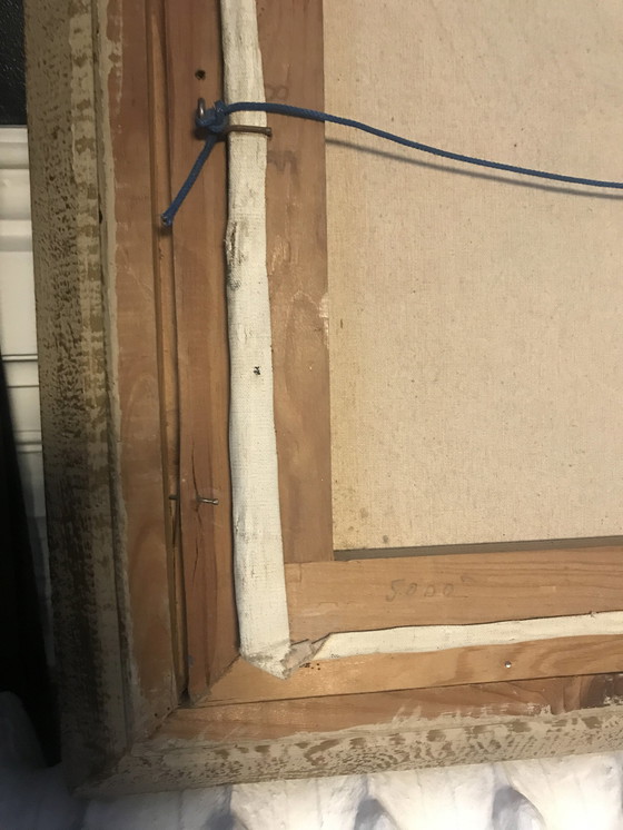 Image 1 of Antikes Gemälde, Öl auf Leinwand, „Korb mit Rosen“