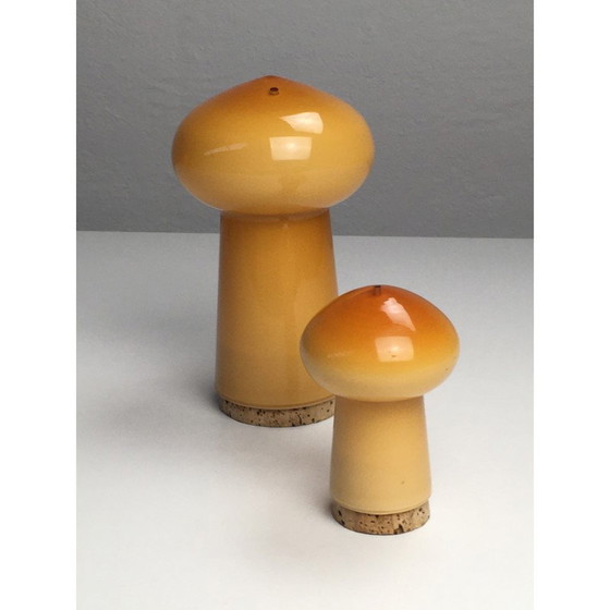 Image 1 of Dänisches Salz- und Pfefferset aus Glas von Michael Bang für Holmegaard, 1970er Jahre