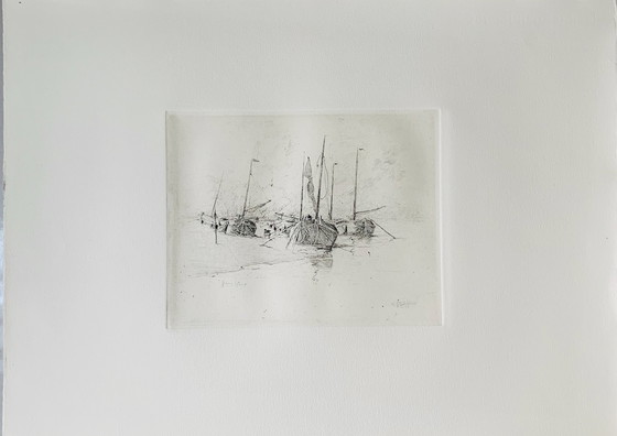 Image 1 of Radierung Frans Hens - Voiliers