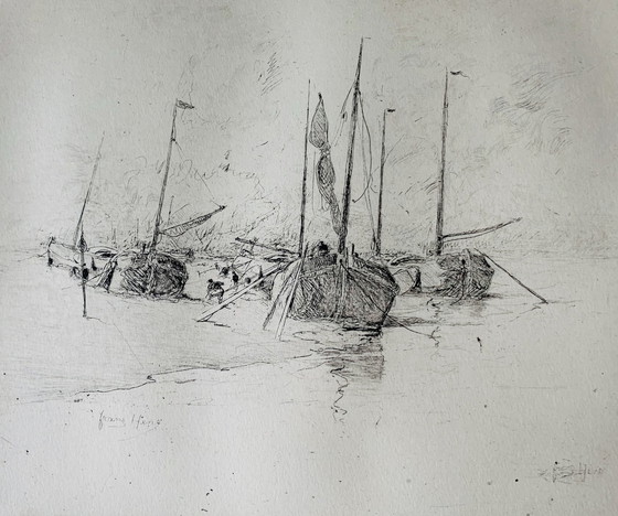 Image 1 of Radierung Frans Hens - Voiliers