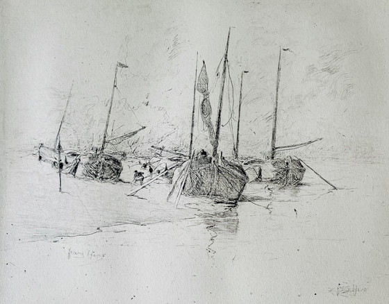 Image 1 of Radierung Frans Hens - Voiliers