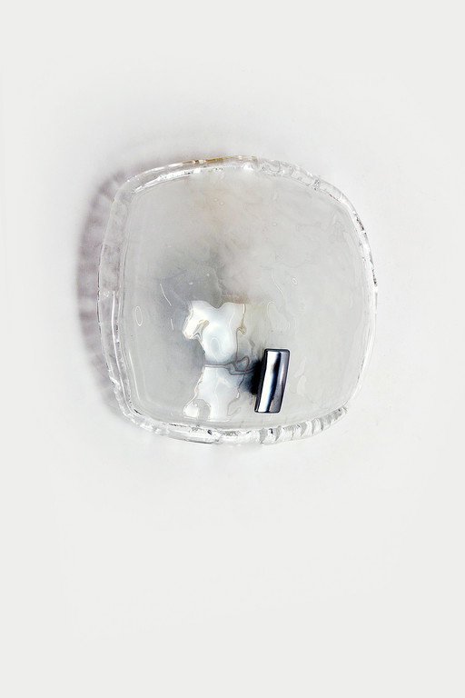 Vintage Murano-Wandleuchte mit satiniertem Glas, 1960, Italien.