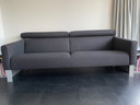 Leolux Patachou verstellbares 3-Sitzer-Sofa mit anthrazitfarbenem Wollstoff