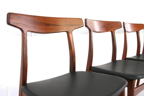 Image 1 of 4x Henning Kjaernulf for Bruno Hansen,  Danish Teak dining chair / Stuhl, like new, without signs of wear