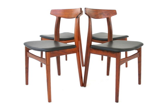 Image 1 of 4x Henning Kjaernulf for Bruno Hansen,  Danish Teak dining chair / Stuhl, like new, without signs of wear