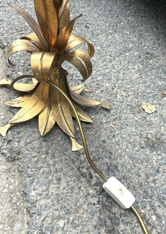 Image 1 of Hans Kögl Palmenlampe, vergoldetes Metall Vintage 1970'S.