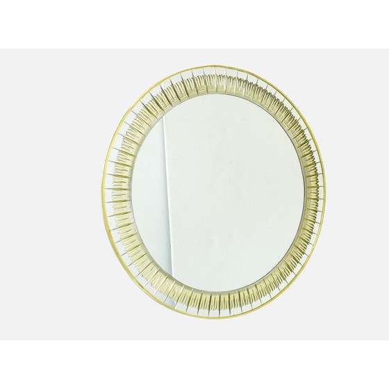 Image 1 of Vintage-Spiegel aus Messing von Sergio Mazza für Artemide, Italien 1960