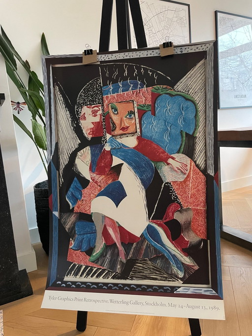 David Hockney - "Ein Bild von Celia", 1986. Vintage-Ausstellungsplakat, gedruckt in Stockholm, 1989,