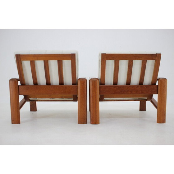 Image 1 of Paar Vintage-Sessel aus Teakholz von Emc Mobler, Dänemark 1970er Jahre