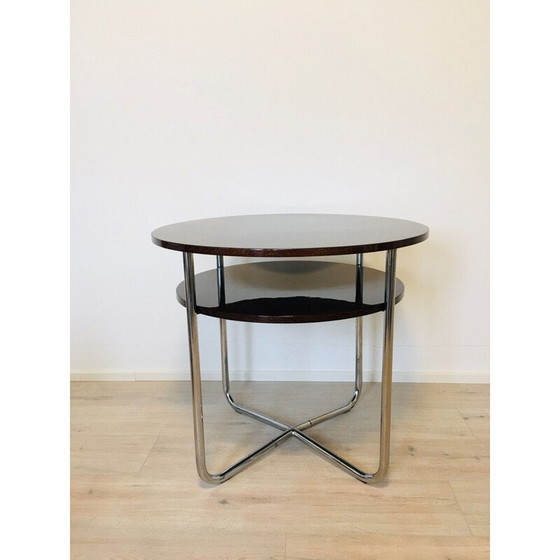 Image 1 of Vintage Bauhaus Couchtisch in Chrom, Tschechisch 1930