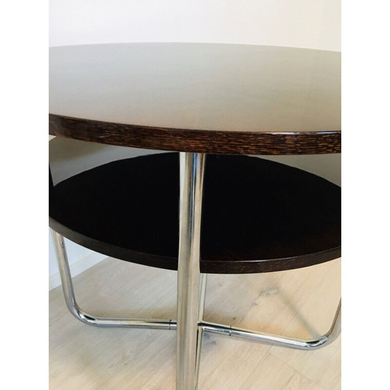 Image 1 of Vintage Bauhaus Couchtisch in Chrom, Tschechisch 1930