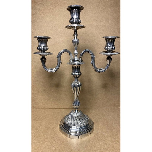 Versilberter Vintage-Kerzenhalter von Orfevrerie Christofle