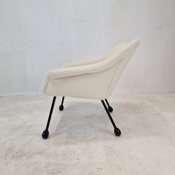 Image 1 of Mid Century Italienischer Sessel aus Wollstoff, 1960er Jahre
