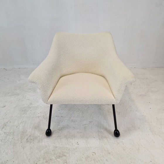 Image 1 of Mid Century Italienischer Sessel aus Wollstoff, 1960er Jahre