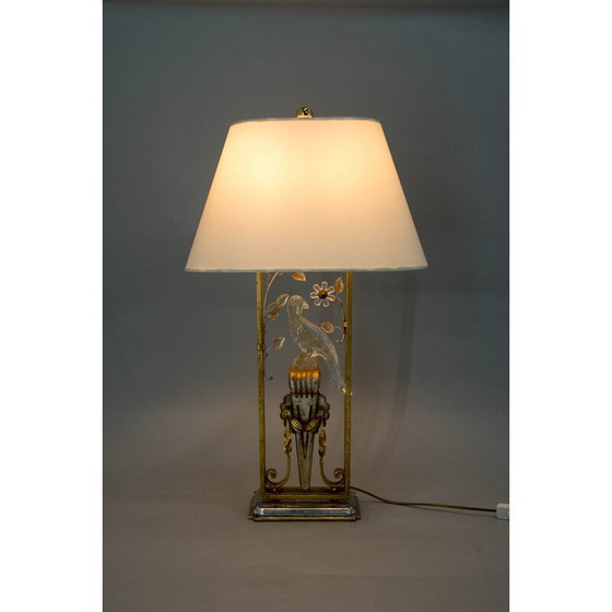 Image 1 of Vintage Kristall-Papagei-Tischlampe, 1970er Jahre