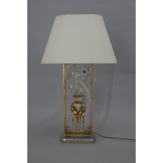 Image 1 of Vintage Kristall-Papagei-Tischlampe, 1970er Jahre