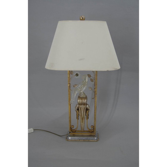Image 1 of Vintage Kristall-Papagei-Tischlampe, 1970er Jahre