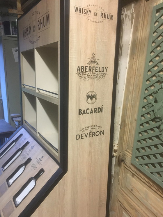 Image 1 of Vintage-Display für Whisky und Rum aus Metall und Melamin