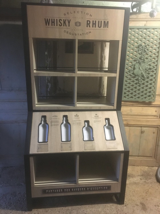 Image 1 of Vintage-Display für Whisky und Rum aus Metall und Melamin