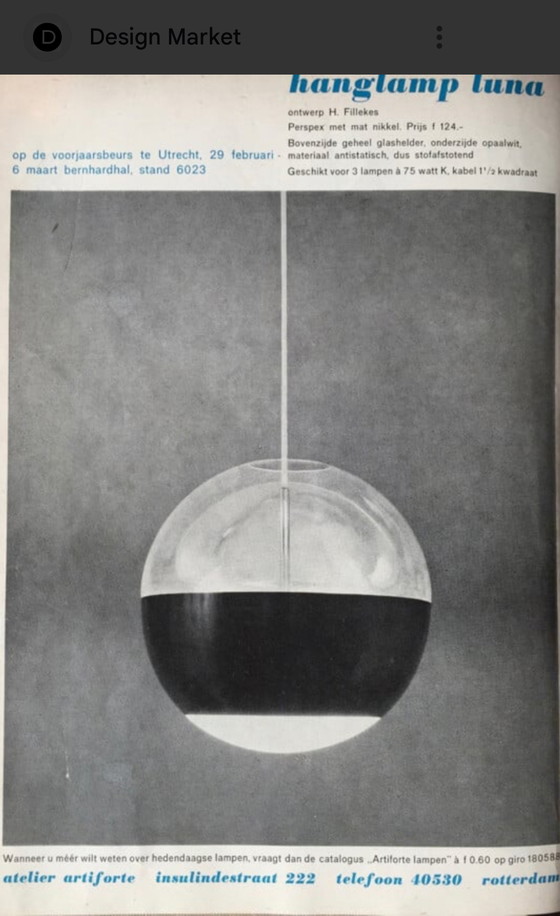 Image 1 of Luna von H Fillekes für Artiforte