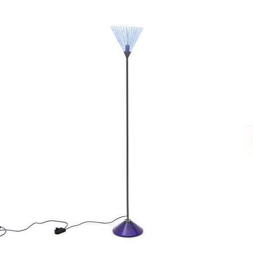 Stehleuchte mit Glassockel und Diffusor von Carlo Bartoli für Antonangeli, 1980