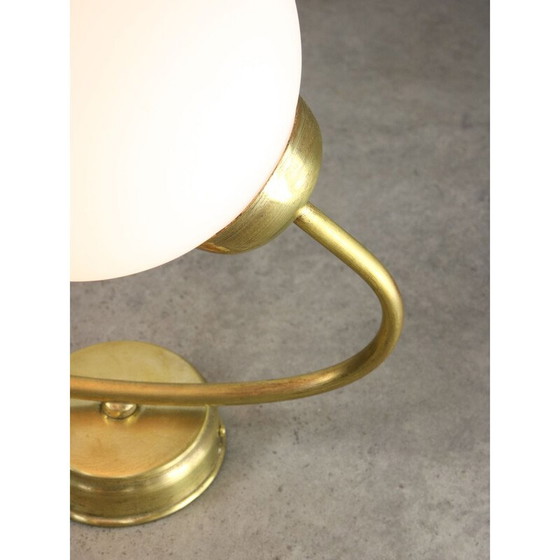 Image 1 of Wandlampe aus Messing und Opalin, Italien