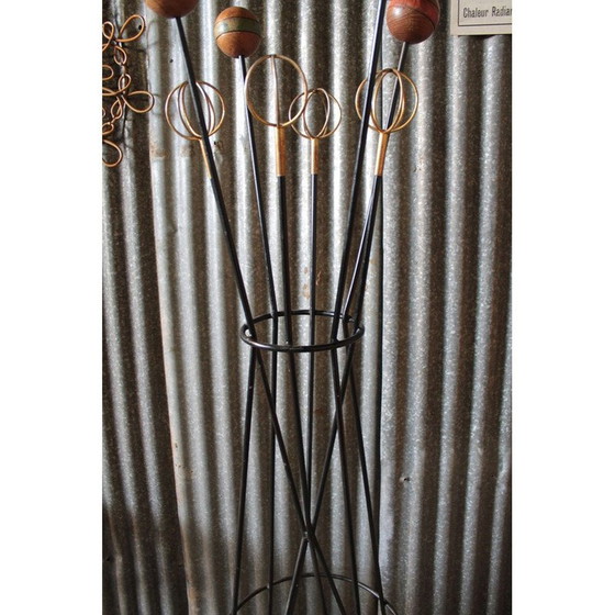 Image 1 of Vintage Geo Astrolab Garderobenständer von Roger Feraud, 1950er Jahre