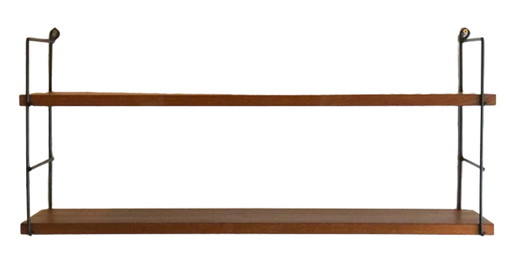 Wandregal mit Holzböden 'Hillegersberg' vintage