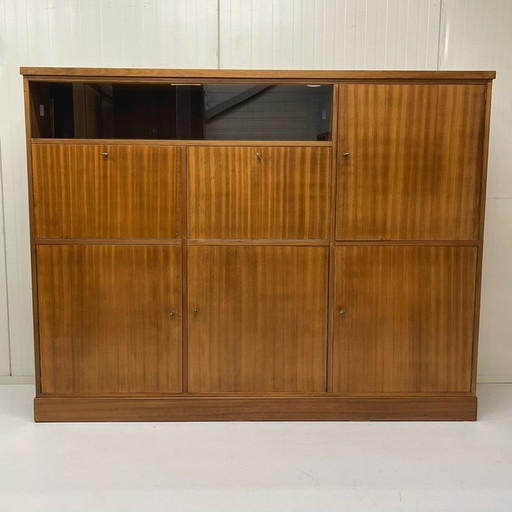 Vintage Midcentury Wandschrank Highboard Vitrine Barschrank