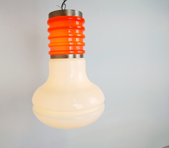 Image 1 of Pendelleuchte aus Space-Age-Glas, 1970er Jahre