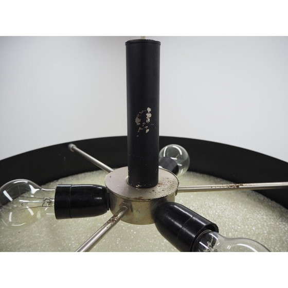 Image 1 of Ufo-Kronleuchter aus schwarzem Metall, Tschechoslowakei 1960