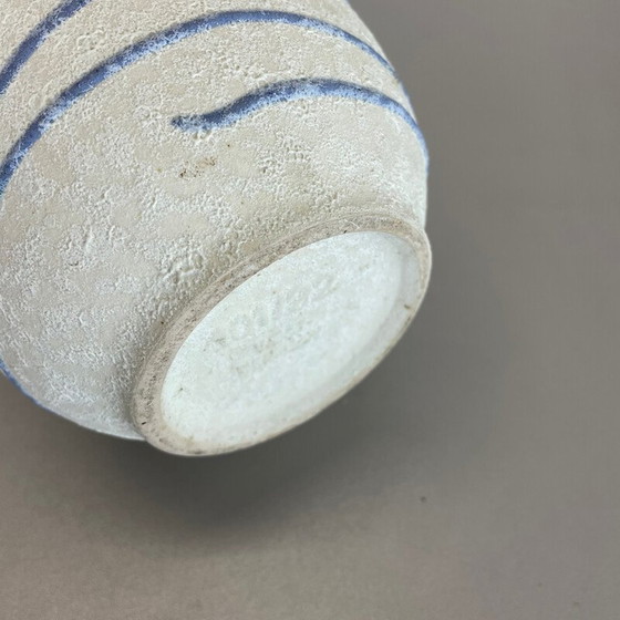 Image 1 of Bunte Vintage Keramik Vase "Streifen und Punkte" für Jasba Keramik, Deutschland 1950er Jahre