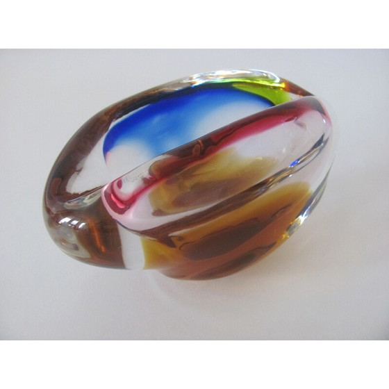 Image 1 of Alter Aschenbecher aus Metallglas, Tschechoslowakei 1960