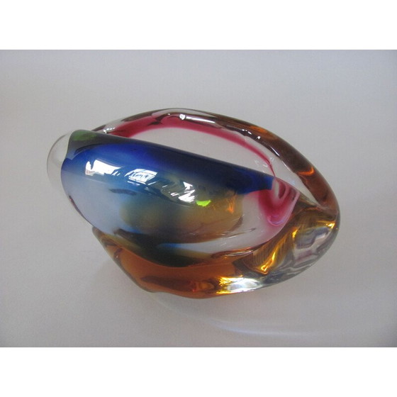 Image 1 of Alter Aschenbecher aus Metallglas, Tschechoslowakei 1960