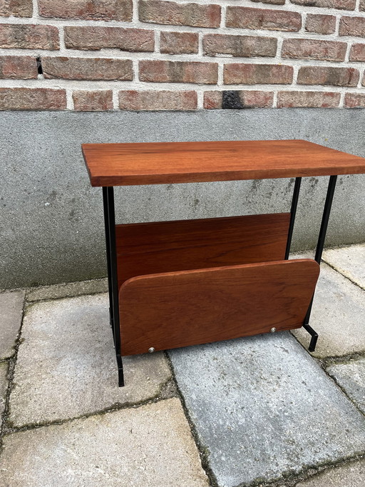 Mid Century Couchtisch Zeitungsablage