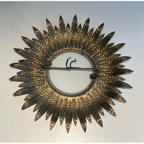 Image 1 of Soleil vintage versilberte Deckenleuchte, 1970