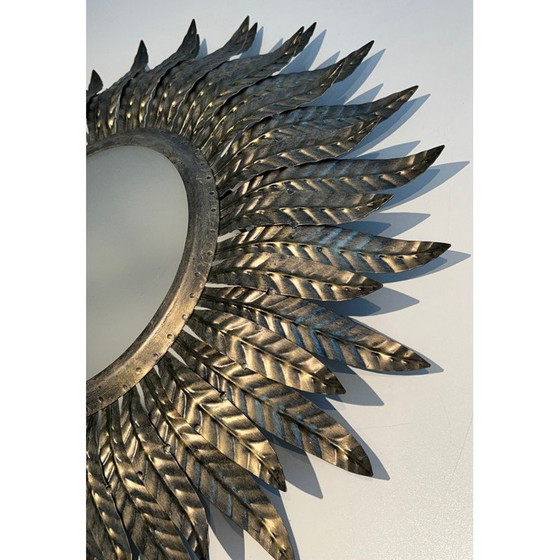 Image 1 of Soleil vintage versilberte Deckenleuchte, 1970