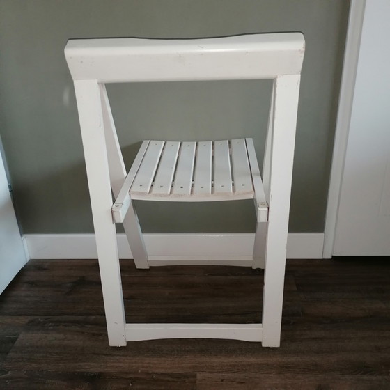 Image 1 of Designer Klappstuhl weiß Aldo Jacober für Alberto Bazzani