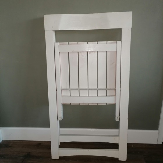 Image 1 of Designer Klappstuhl weiß Aldo Jacober für Alberto Bazzani