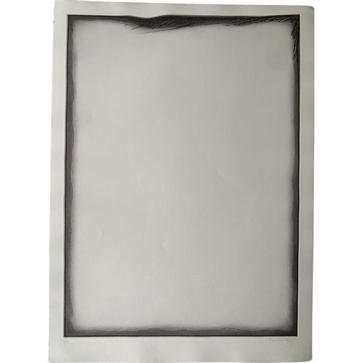 Radierung auf altem Papier margenes 6 von Erwin Bechtold, 1977