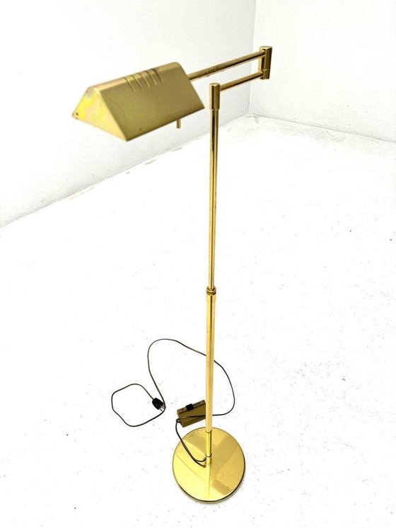 Image 1 of Verstellbare Stehlampe Aus Messing Von Fratelli Martini, 1980Er Jahre