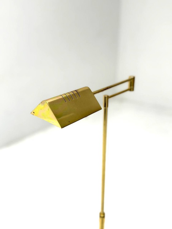 Image 1 of Verstellbare Stehlampe Aus Messing Von Fratelli Martini, 1980Er Jahre