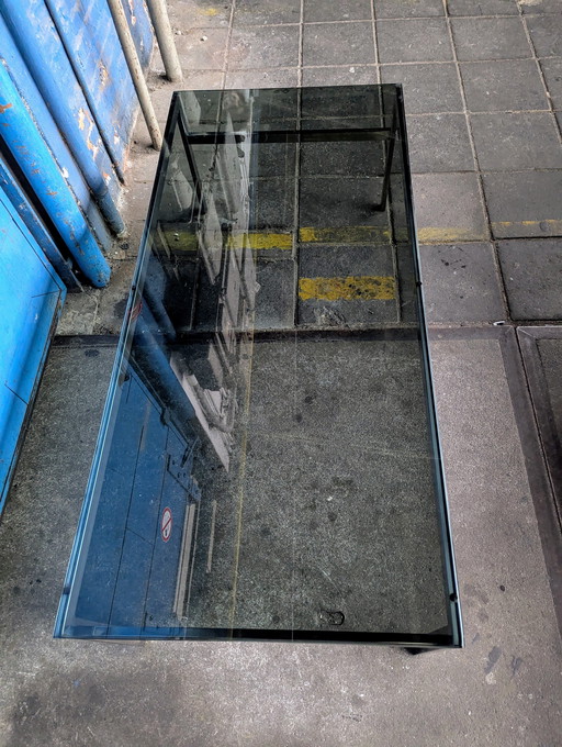 Vintage Danish Glass Coffee Table/ Couchtisch