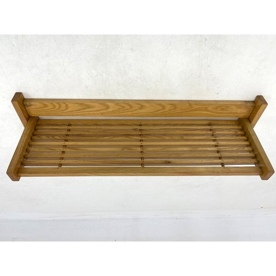 Image 1 of Mid Century Holzgarderobe mit klappbarem Regal, Tschechoslowakei