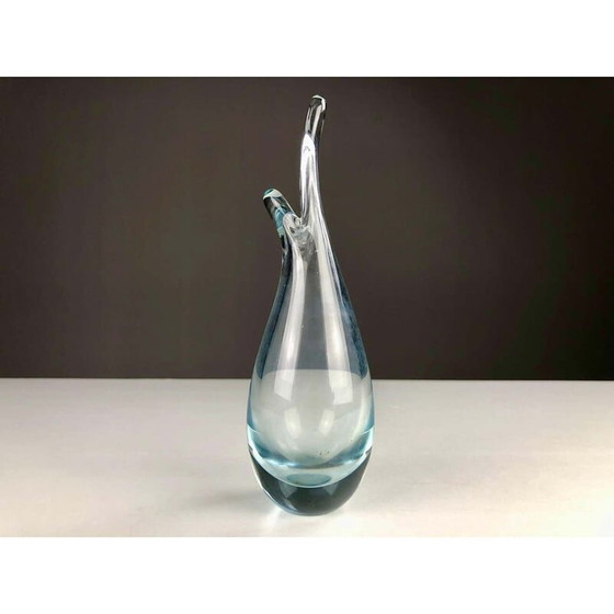 Image 1 of Vintage Vase aus mundgeblasenem Glas von Per Lütken für Holmegaard, Dänemark 1950