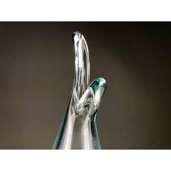 Image 1 of Vintage Vase aus mundgeblasenem Glas von Per Lütken für Holmegaard, Dänemark 1950