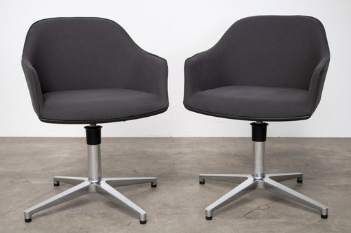 2x Vitra Softshell Stuhl - Anthrazit