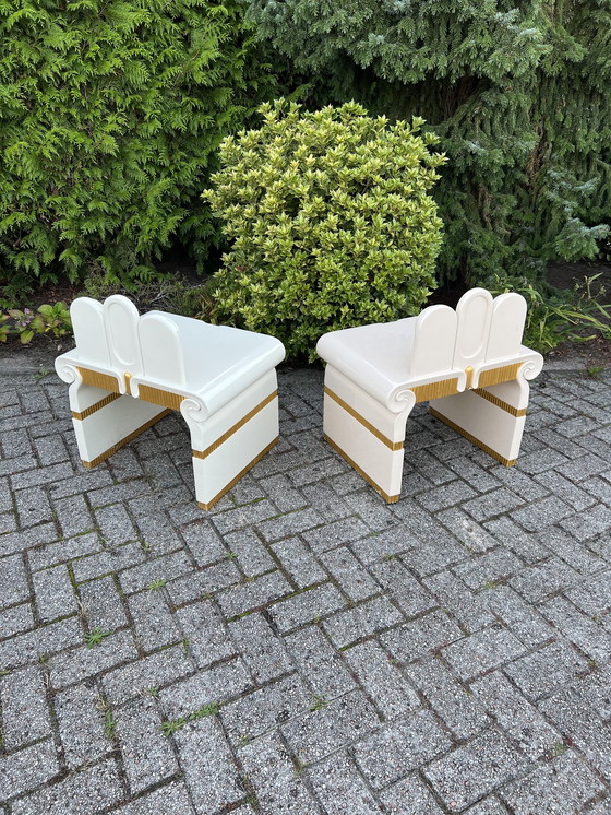 Image 1 of 2x Art Deco Beistelltische