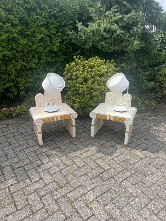 Image 1 of 2x Art Deco Beistelltische